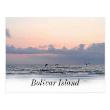 Galveston beach Bolivar Island Post Card