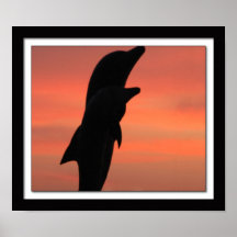 Galveston Seawall Beach Dolphin Statue at Sunrise Print