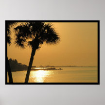 Galveston Sunset over 61st Street Posters