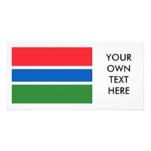 Gambia Flag Photo Card Template