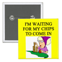 gambler joke pinback button