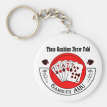 Gambler Key Chian with Old Style Patch Keychains