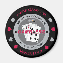 Gambler Magnet With Suits