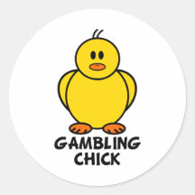 Gambling Chick Sticker