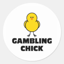 Gambling Chick Stickers
