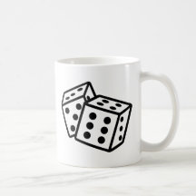 gambling dice coffee mugs