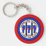 GAMBLING FANATIC - I LOVE THE SLOTS KEY CHAIN