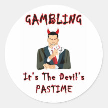 Gambling Full Round Stickers