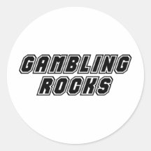 Gambling Rocks Round Sticker