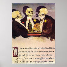 Gambling Skeletons Print