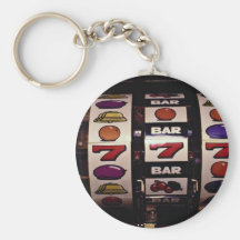 Gambling, slot machines keychain