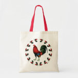 Game Cock Rooster Circle Tote Bags