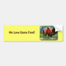 Game Fowl Wreath Bumper Sticker