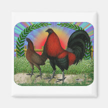Game Fowl Wreath Fridge Magnet