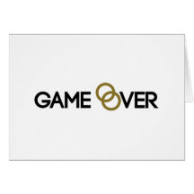 Game over Wedding rings Card