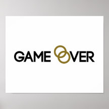 Game over Wedding rings Poster
