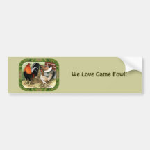 Gamefowl On the Farm Bumper Sticker