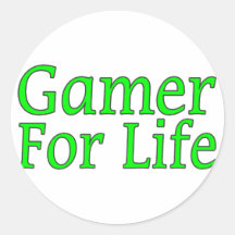 Gamer For Life Round Sticker