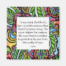 Gandhi Animal Quote Fridge Magnets
