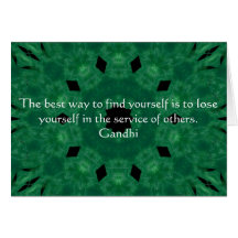 Gandhi Inspirational Quote About Self-Help Greeting Cards