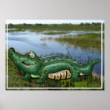 Gang Green Gator in the Glades Print