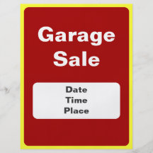Garage Sale And Yard Sale Announcement Flyers