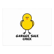 Garage Sale Chick Post Cards