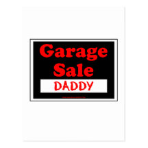 Garage Sale Daddy Postcard