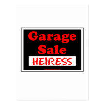 Garage Sale Heiress Postcard