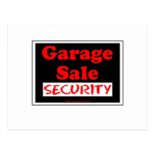 Garage Sale Security Post Card