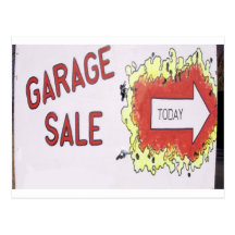 Garage Sale Today Postcard