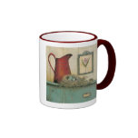 garden and robin eggs mug