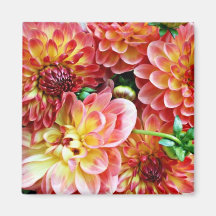 'Garden Dahlias' Magnet