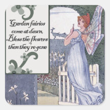 Garden Fairies Square Stickers