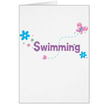 Garden Flutter Swimming Greeting Card