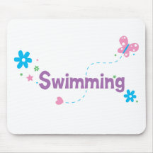 Garden Flutter Swimming Mousepads