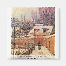 Garden In Louveciennes In The Snow Magnets