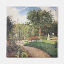 Garden of Les Mathurins at Pontoise by Pissarro Fridge Magnet