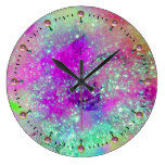 GARDEN OF THE LOST SHADOWS -pink purple violet Wallclocks