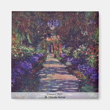 Garden Path By Claude Monet Refrigerator Magnets