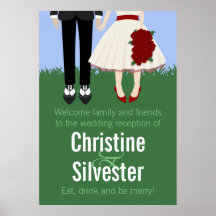 Garden Wedding, wedding reception welcome Print