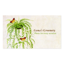 Gardener gardening flower shop fern Business Card