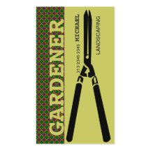Gardening Scissors for Gardeners Business Cards