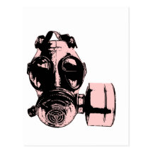 Gas Mask Post Card
