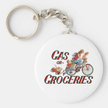 Gas or Groceries key chain