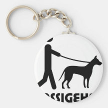 Gassigeher dog walker hund key chain
