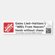 Gates Lied—Haitians Died BumperSticker Bumper Sticker
