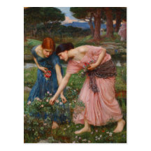 Gather Ye Rosebuds by John W. Waterhouse Postcard