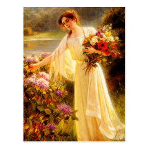 Gathering Flowers Postcards