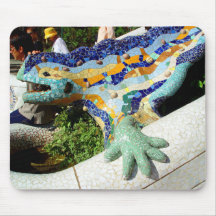 Gaudi Lizard Mosaics Mouse Pads